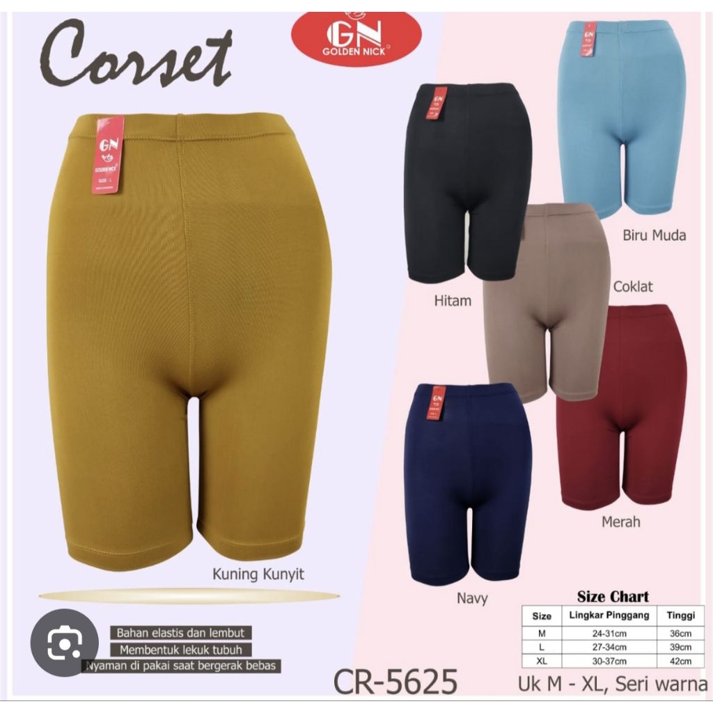 Celana Shot - Short Dalaman Wanita Golden nick M-4L
