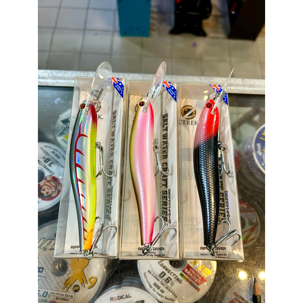 umpan zerek ripper diver floating nyelam 5mtr 130mm 27.8gr