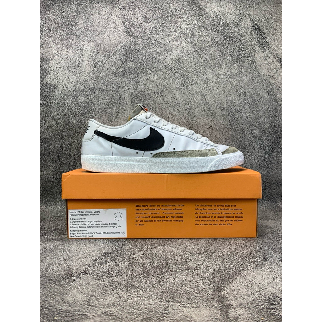 Sepatu Second Original Box  Nike Blazer Low 77 Vintage  Size 44,5