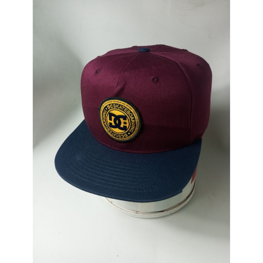 Topi DC Shoes Skate Surf Patch Burgundy Blue Navy Snapback Hat