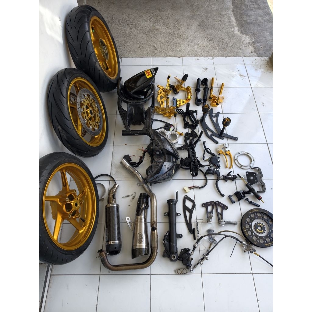 velg delkevic arm tapak lebar single double disk knalpot r9 leuovince stabilizer stang b pro nui rac