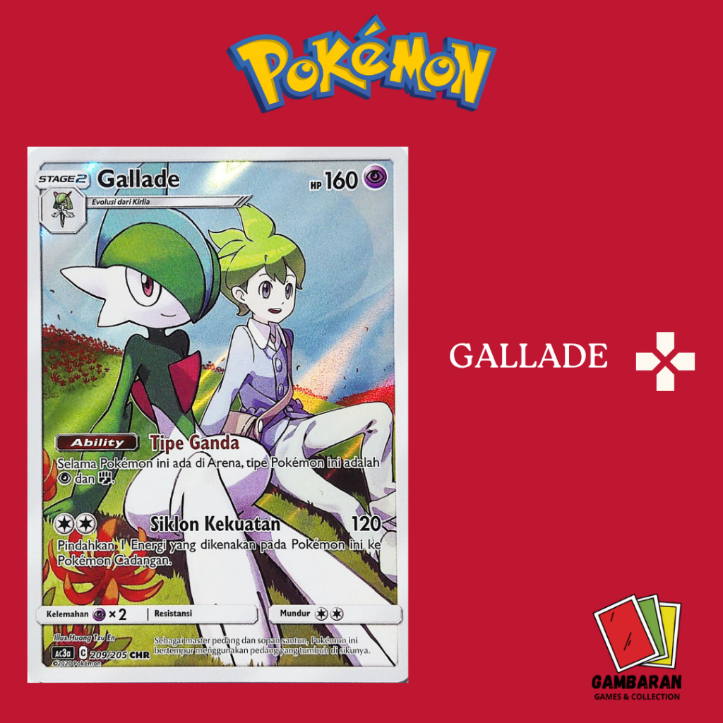 Gallade CHR 209/205 AC3a Kartu Pokemon Indonesia TCG