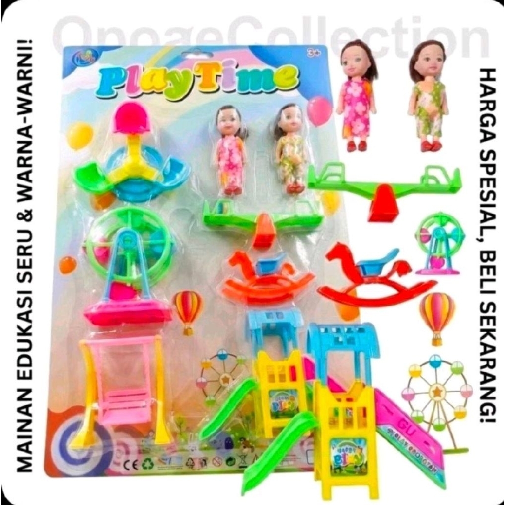Play Time LO.3 | Mainan Anak Taman Bermain 6 mainan + 2 boneka