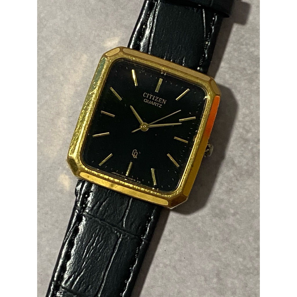 Citizen CQ Tank Black Dial Vintage