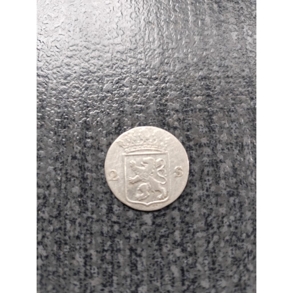 Koin perak kuno 2 Stuiver Holandia 1789.Nice Silver coin.dijamin asli