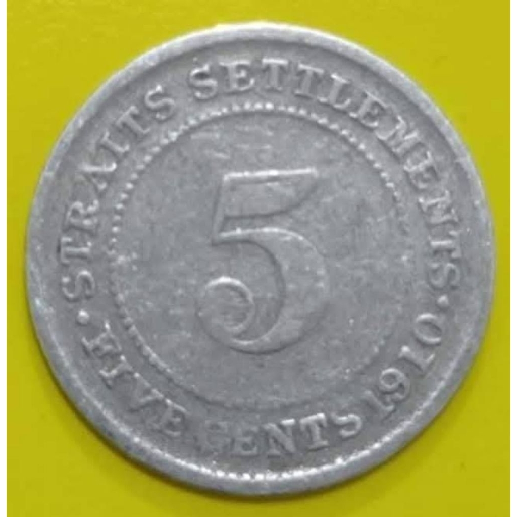 Koin Perak 5 Cents 1910 Edward VII