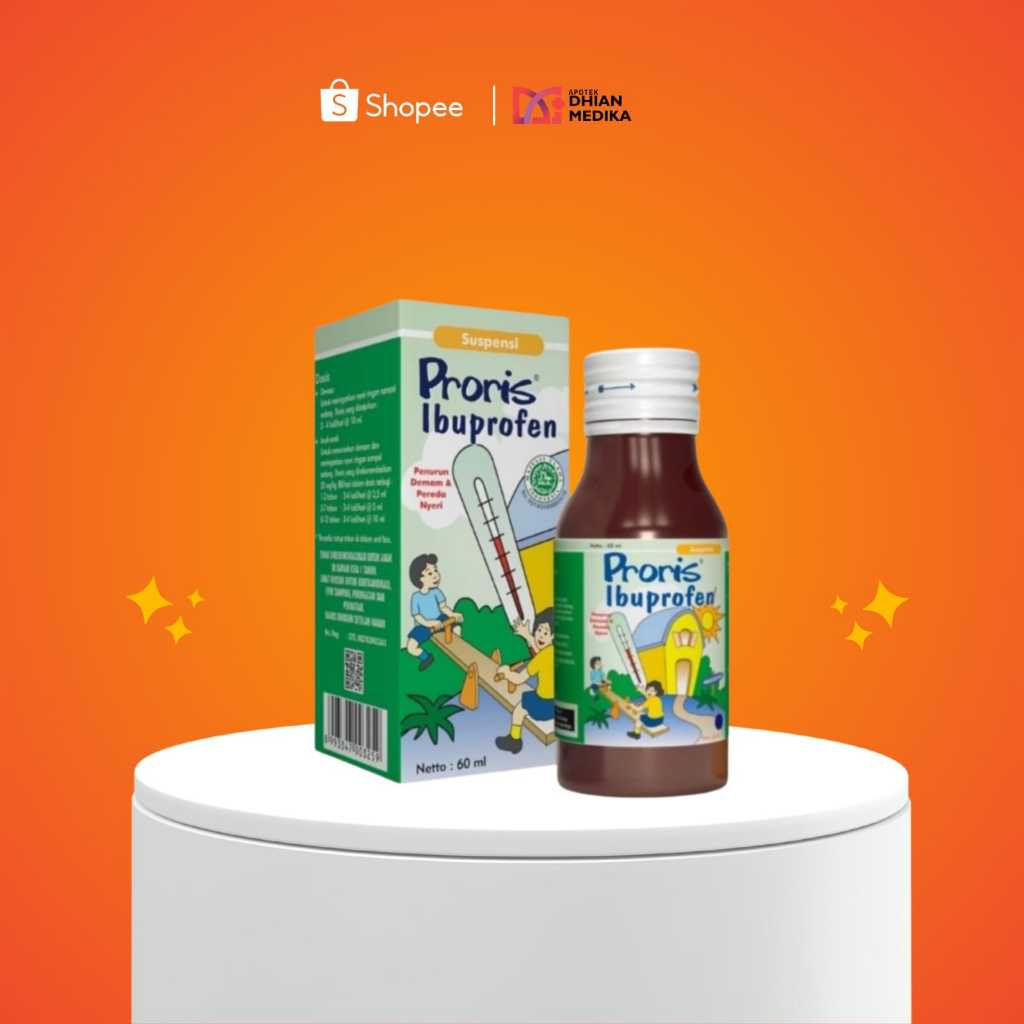 Proris Sirup 60 ml - Obat Demam Nyeri, Efektif untuk Anak & Dewasa
