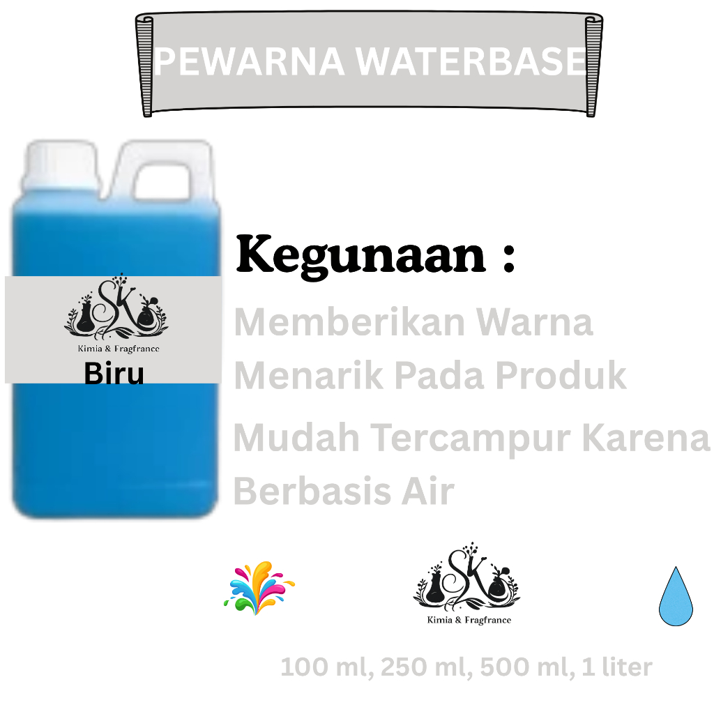 Pewarna Waterbase / Pigment Liquid Waterbase / Pewarna Sabun-Slime-Cosmetic-Makanan