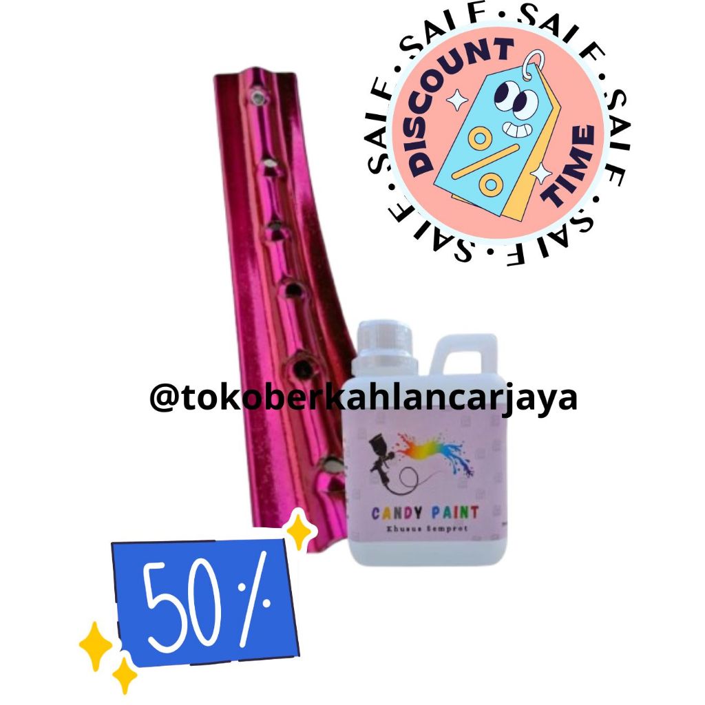 (SEMPROT) 500 ML CANDY PAINT CAT CANDY PAINT CAT PEWARNA LOGAM CHROME CANDY PAINT