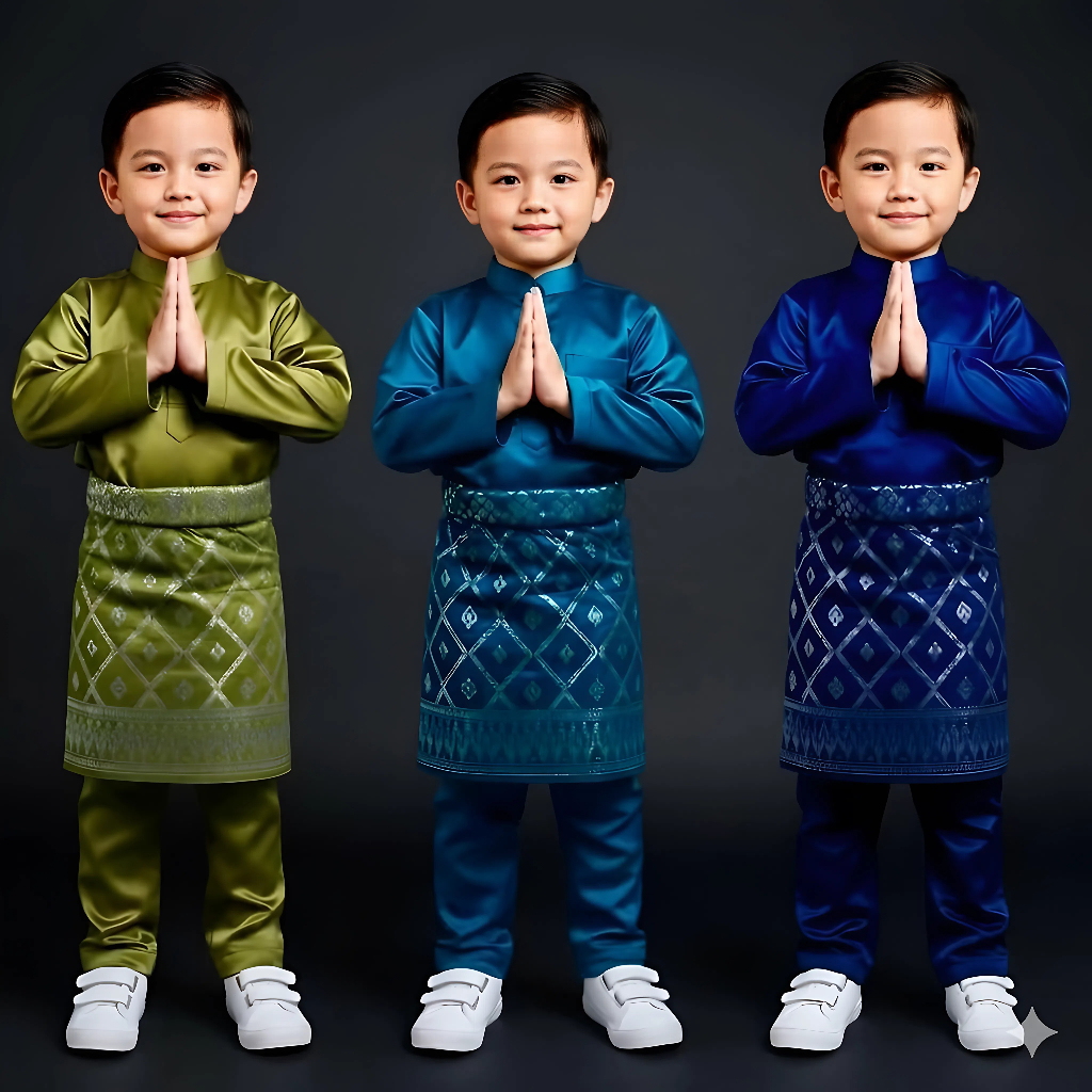 Baju koko anak laki laki baju dan celana melayu pria teluk belanga khas melayu baju muslim anak