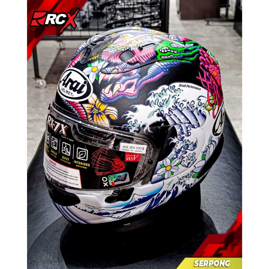HELM Arai RX7X Oriental Flat Black Helmet Original Second bekas 2ND RCX