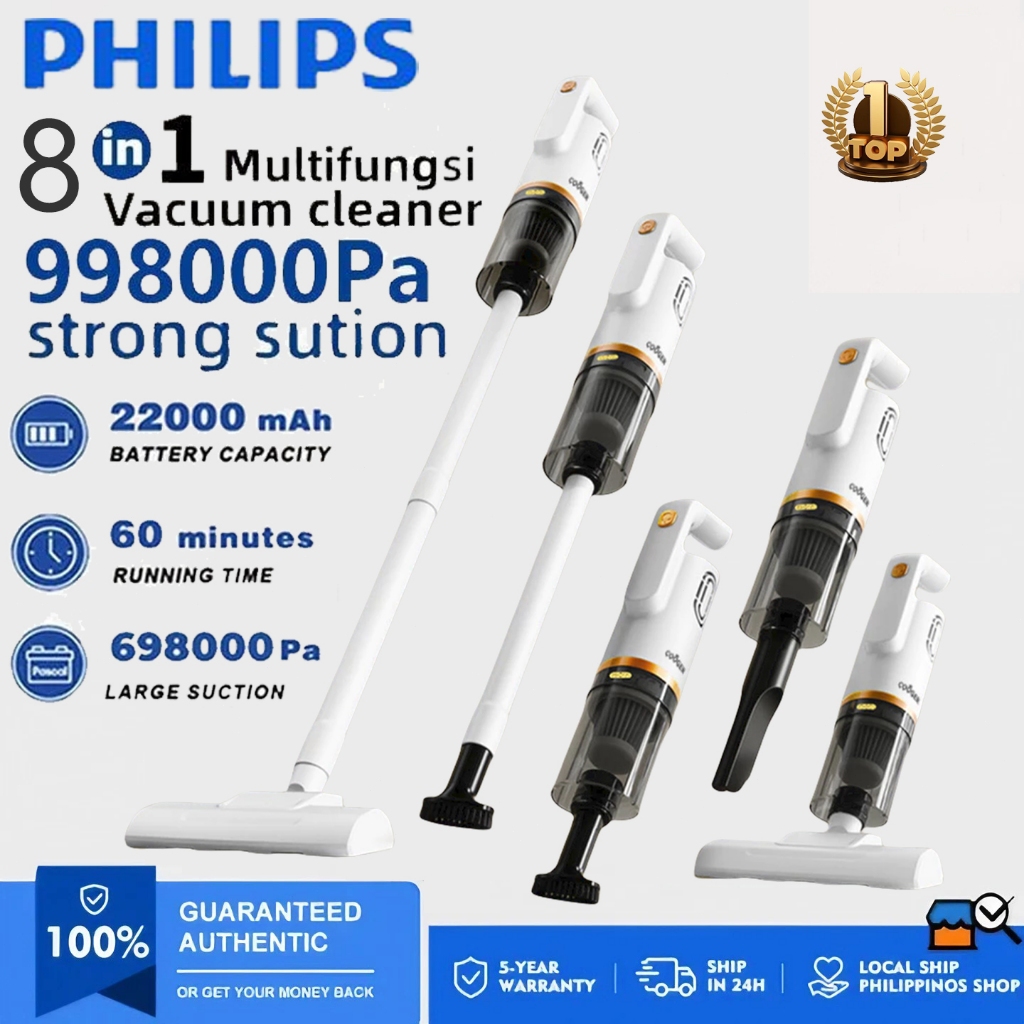 PHILIPS Vacum Cleaner 8 IN 1 Penyedot Debu Portable Cordless Multifungsi / Alat Pel Lantai / Sapu La