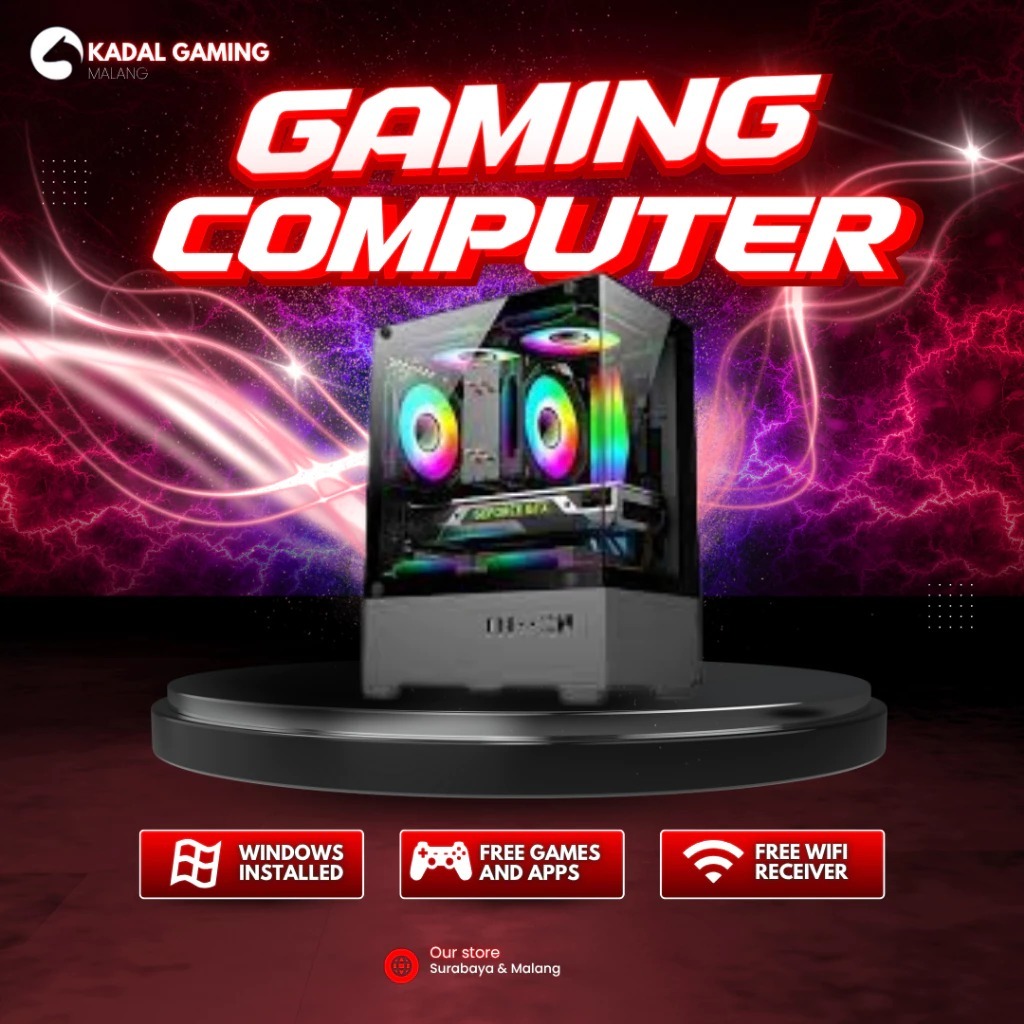 RYZEN 5 3600 + RX 580 8GB | RAM 8GB DDR4 | SSD 128GB + FREE HDD 500GB | A320M AM4 | PSU 500W | CASIN