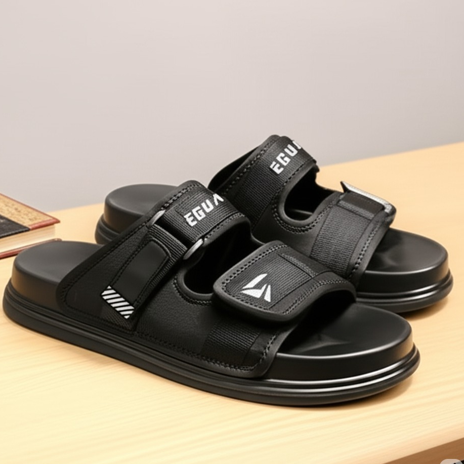 EGUAR Sandal Pria Selop Sendal Slide Pria Sandal Cowok Keren Impor