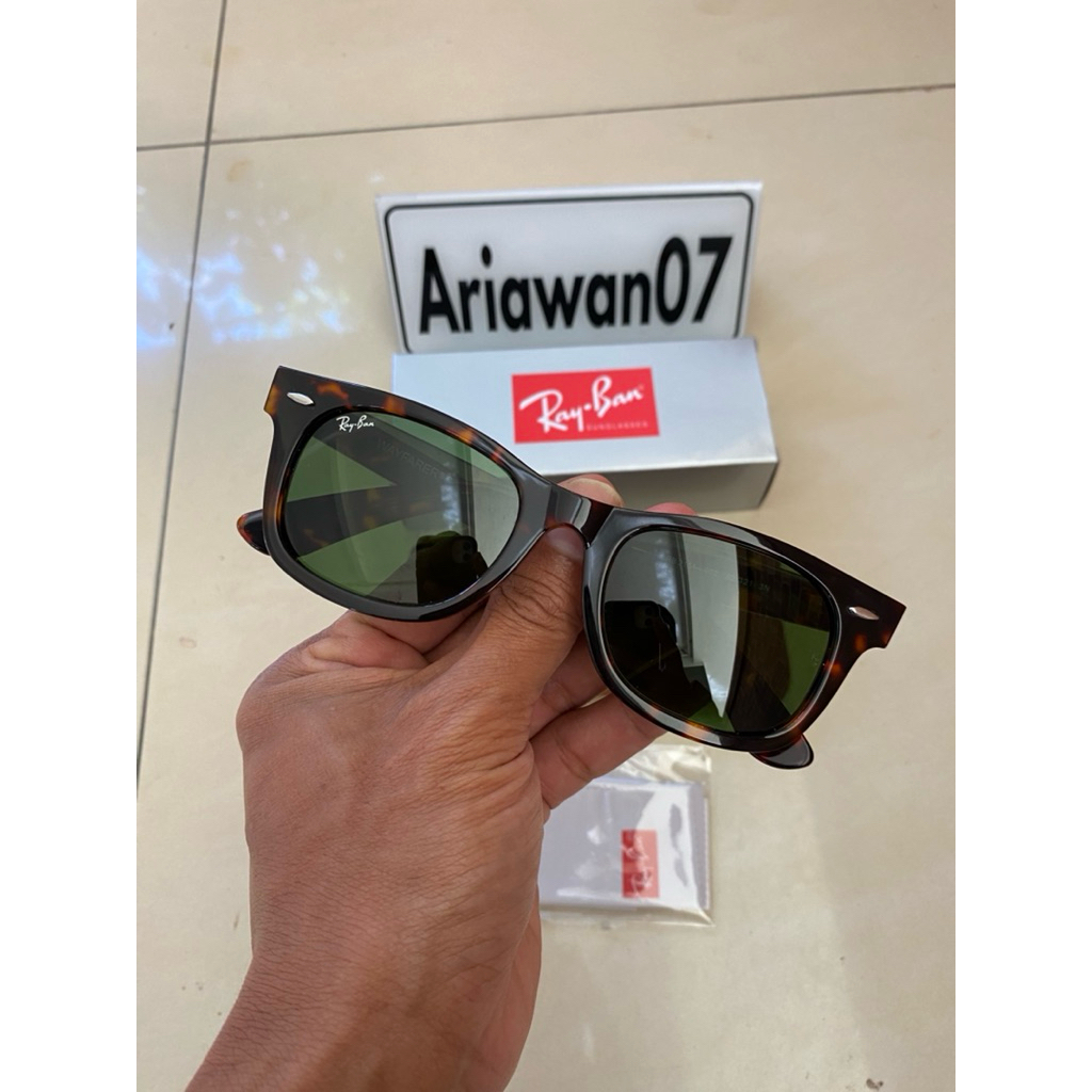kacamata ray-ban wayfarer square tortoise sz 52