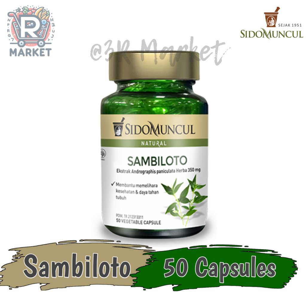 Sido Muncul Natural Sambiloto / 50 Vigetables Capsules