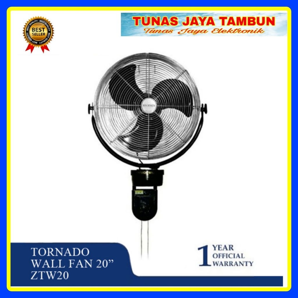 TORNADO WALL FAN REGENCY TW 20 / KIPAS ANGIN TORNADO REGENCY 20 INCH / REGENCY TW-20 KIPAS DINDING