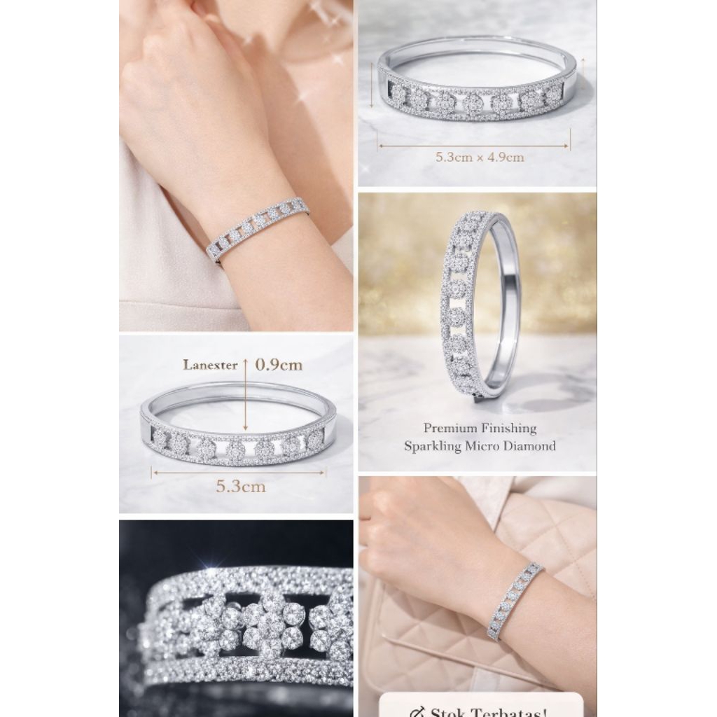 gelang xuping asli/Bangle xuping original mata cubic zirconia
