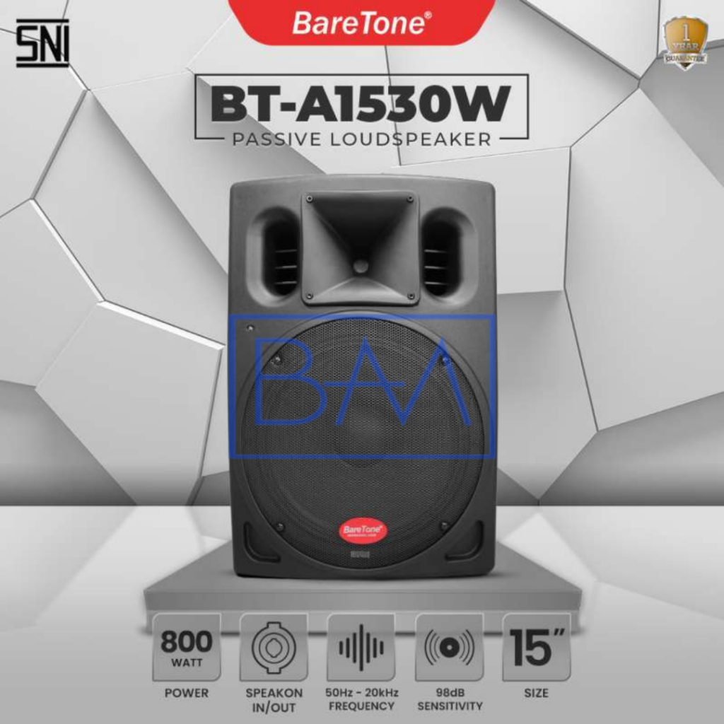 Baretone Speaker Pasif BT-A1530W 15 Inch 800 Watt Original