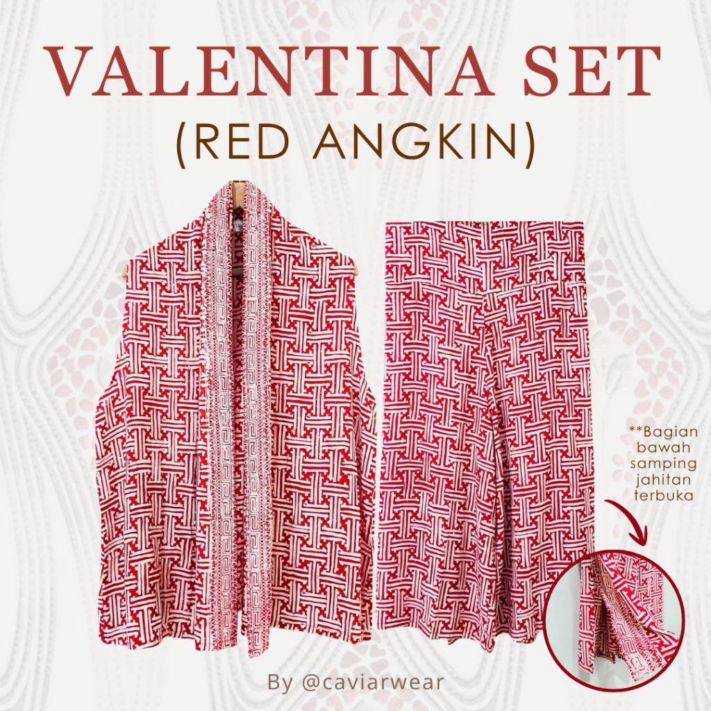 VALENTINA SET ONE SET OUTER BATIK VALENTINA OUTER FORMAL CELANA KULOT BASIC TANGGUNG BATIK MODERN SE