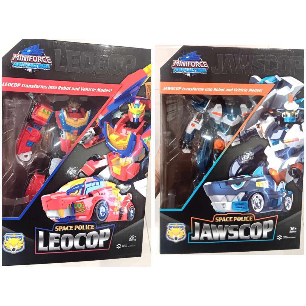 ROBOT MINIFORCE ANIMALTRON TRANSFORM INTO ROBOT AND VEHICLE  LEOCOP / JAWSCOP