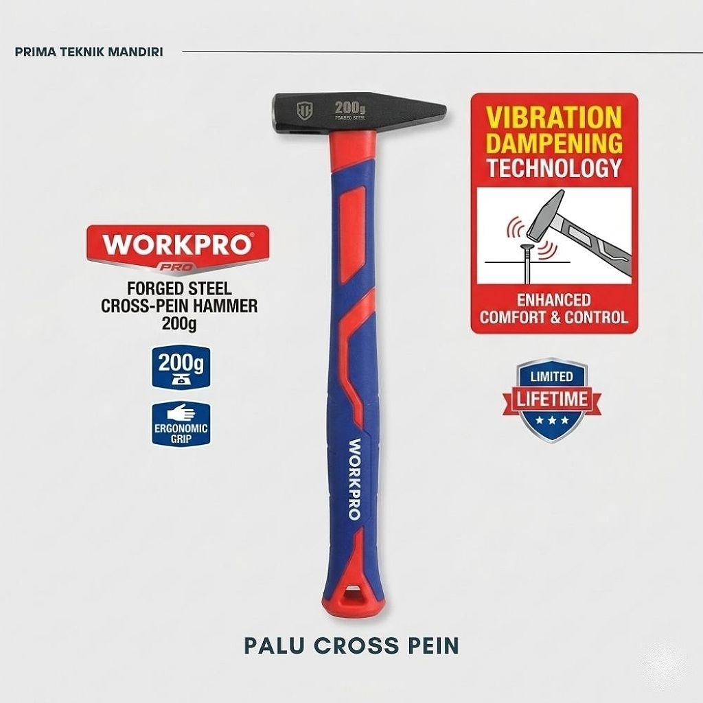 WORKPRO PALU BESI FORGED CROSS PEIN 200G