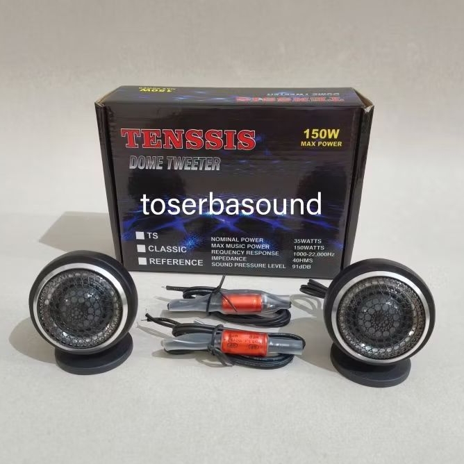 Tweeter Soft Dome Tensis plus Housing dudukan tweeter aluminium chrome audio mobil