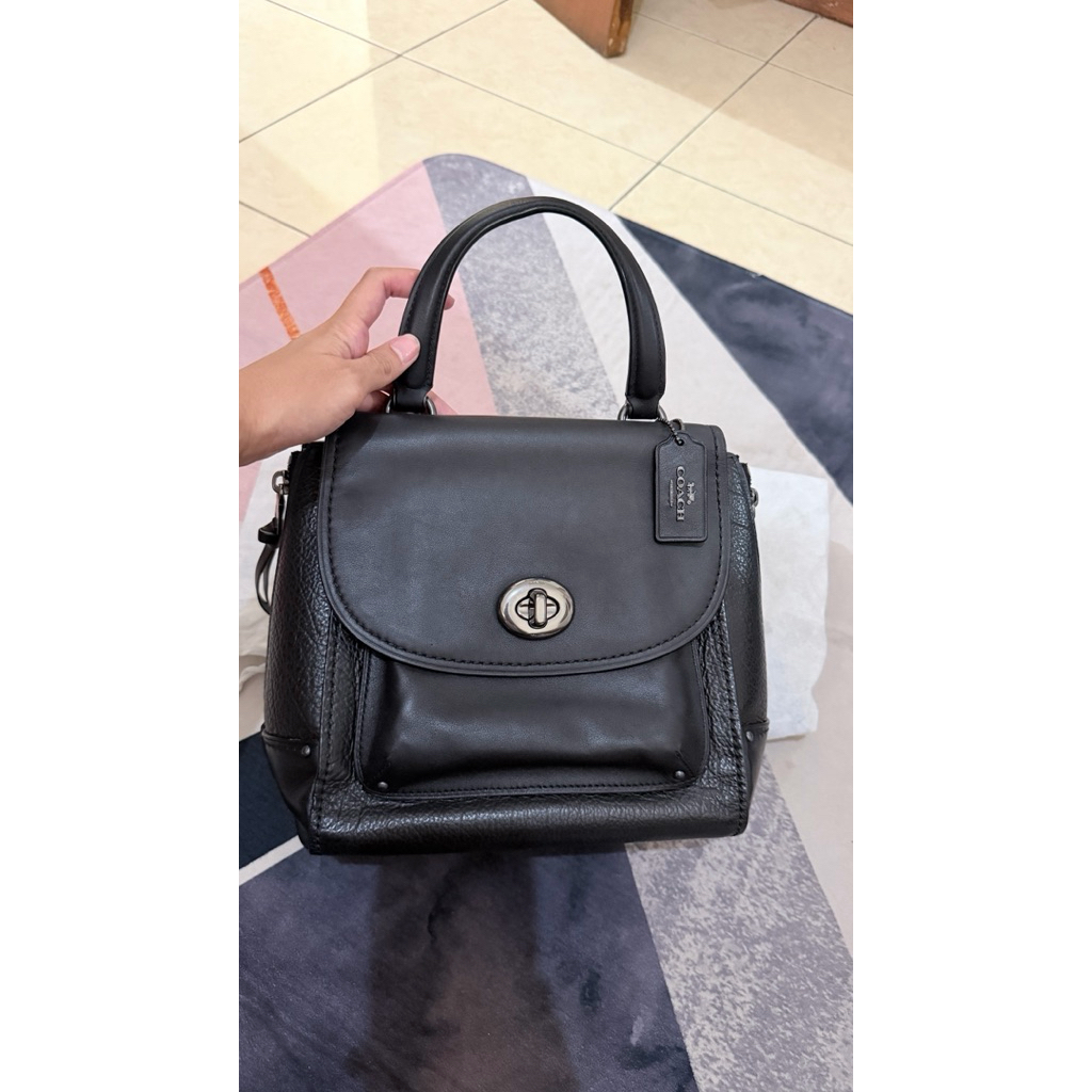 Preloved Coach Faye Mix Material Backpack