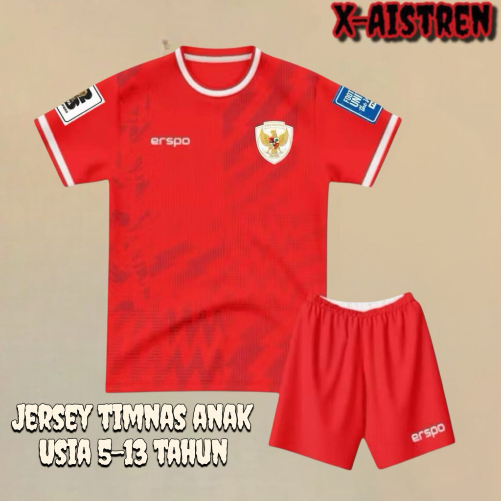 Jersey Timnas Indonesia Terbaru 2026 Baju Bola Timnas Anak Merah Dan Putih Kaos Olahrga Futsal Volly
