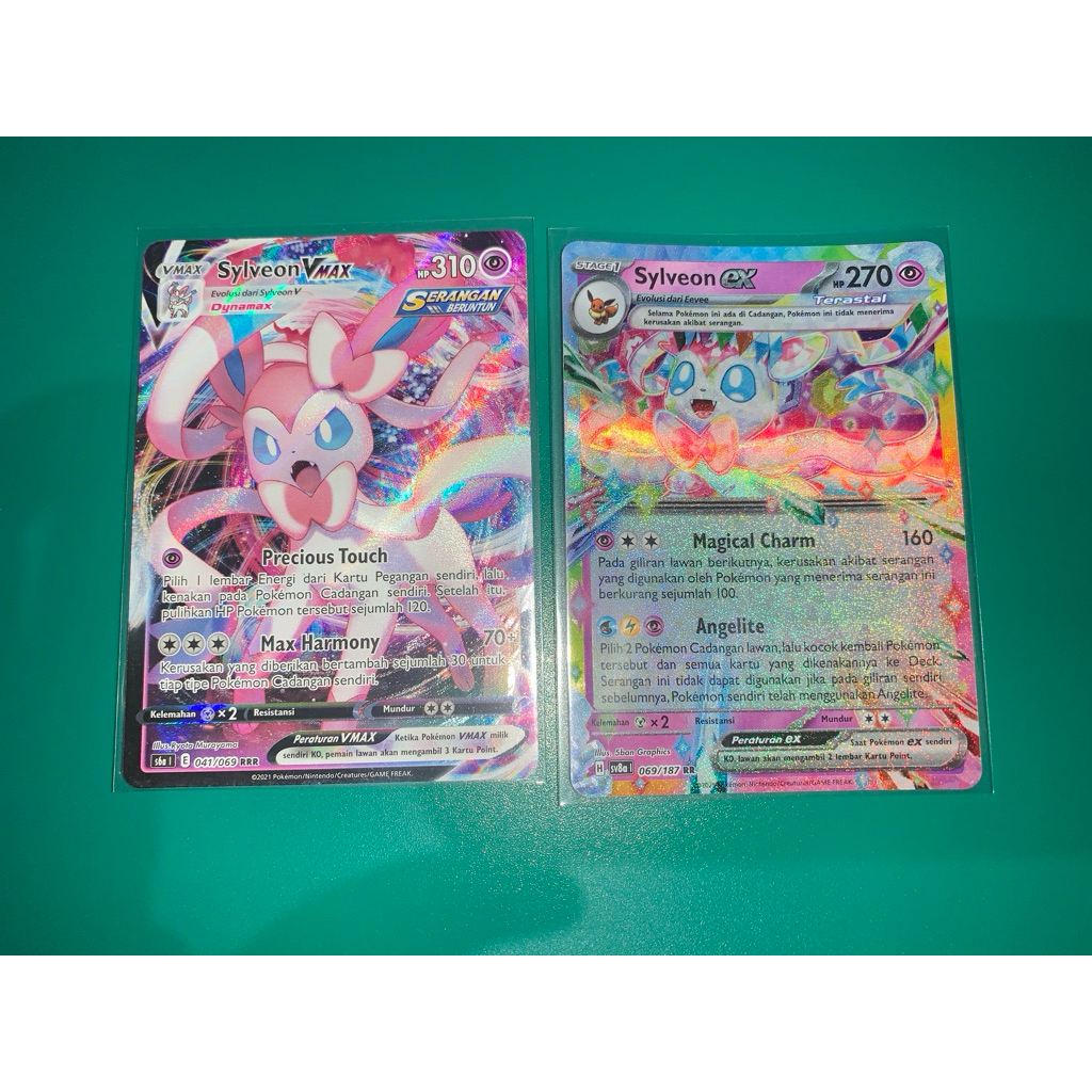 SYLVEON VMAX EX RR RRR INDONESIA POKEMON KARTU ID