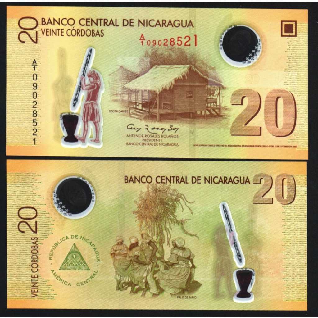 Nicaragua 20 Cordobas 2007 UNC-Original-Gress __polymer__