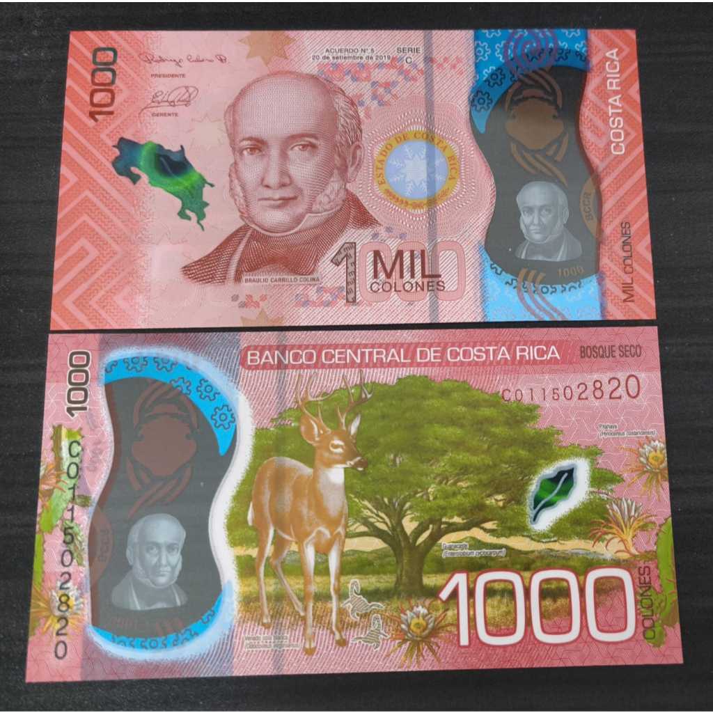 Costa Rica 1000 Colones '19 UNC-Original-Gress __Polymer__ Untuk kondisi UNC- silakan baca keteranga