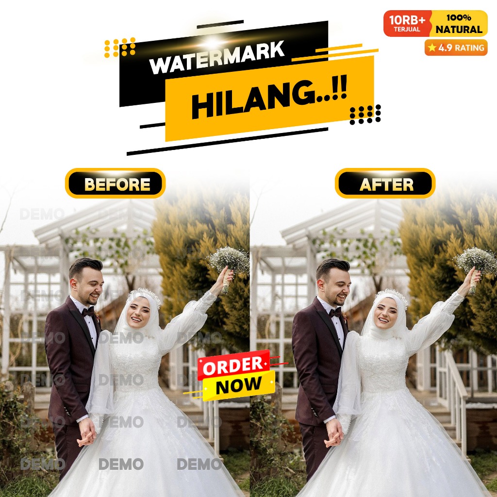 Jasa Hapus Watermark Foto | Edit Hapus Tulisan Logo Objek Photoshop HD Rapi Profesional