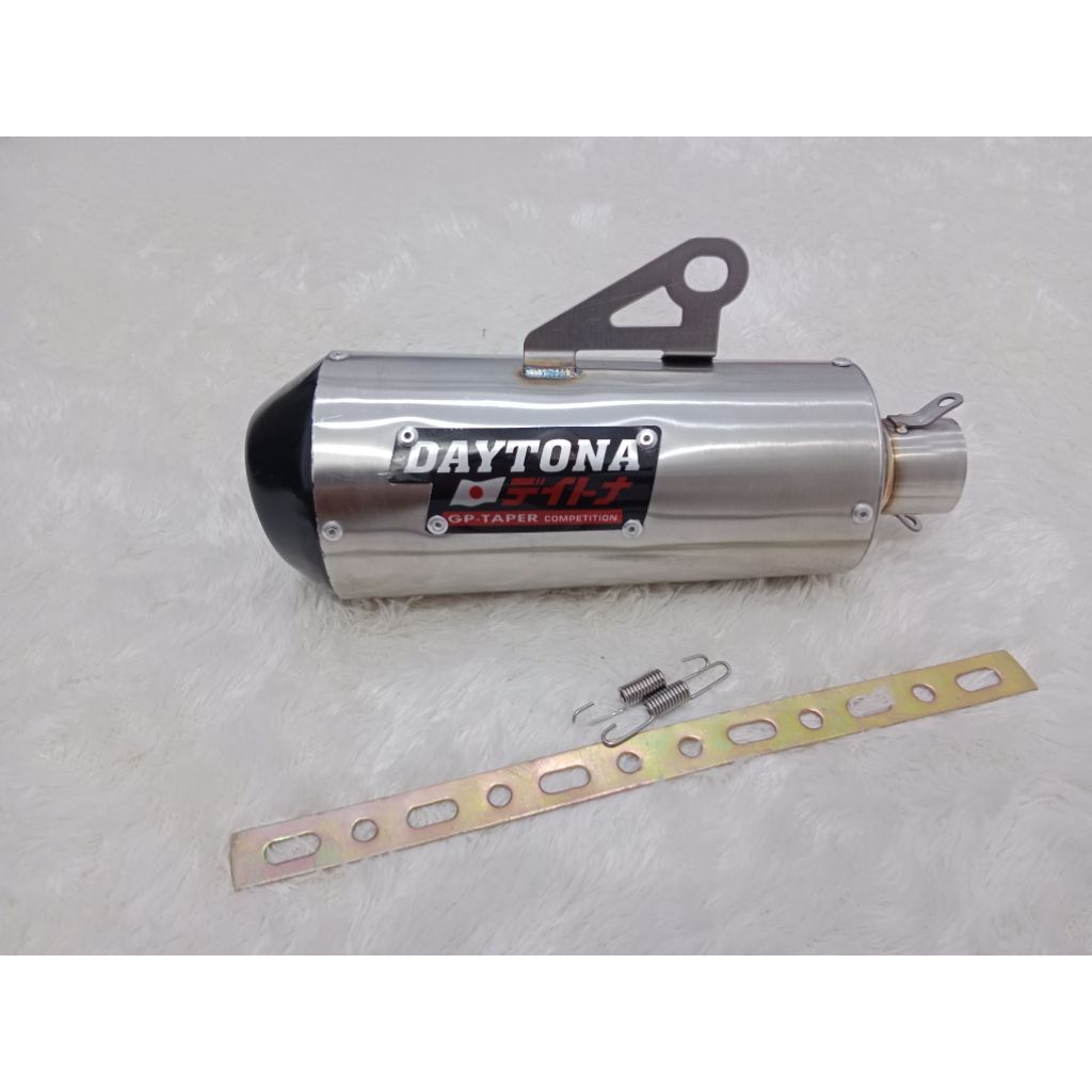 Silencer knalpot Daytona GP-Taper inlet 38 mm Stainless Only Silencer