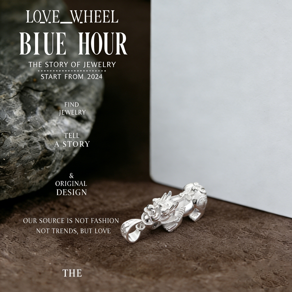 LOVE WHEEL{999 Pure Silver Product} Liontin Pixiu Koin Perak 999 / 3D / Aksesori DIY untuk Kalung (P