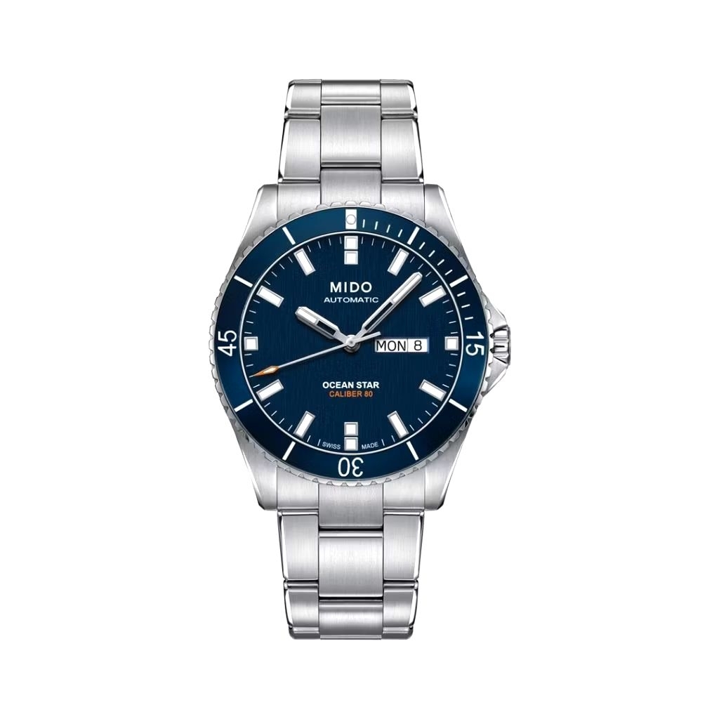 Original 100% Jam Tangan Pria MIDO M0264301104100 Automatic Ocean Star Caliber 80's Dial Stainless S