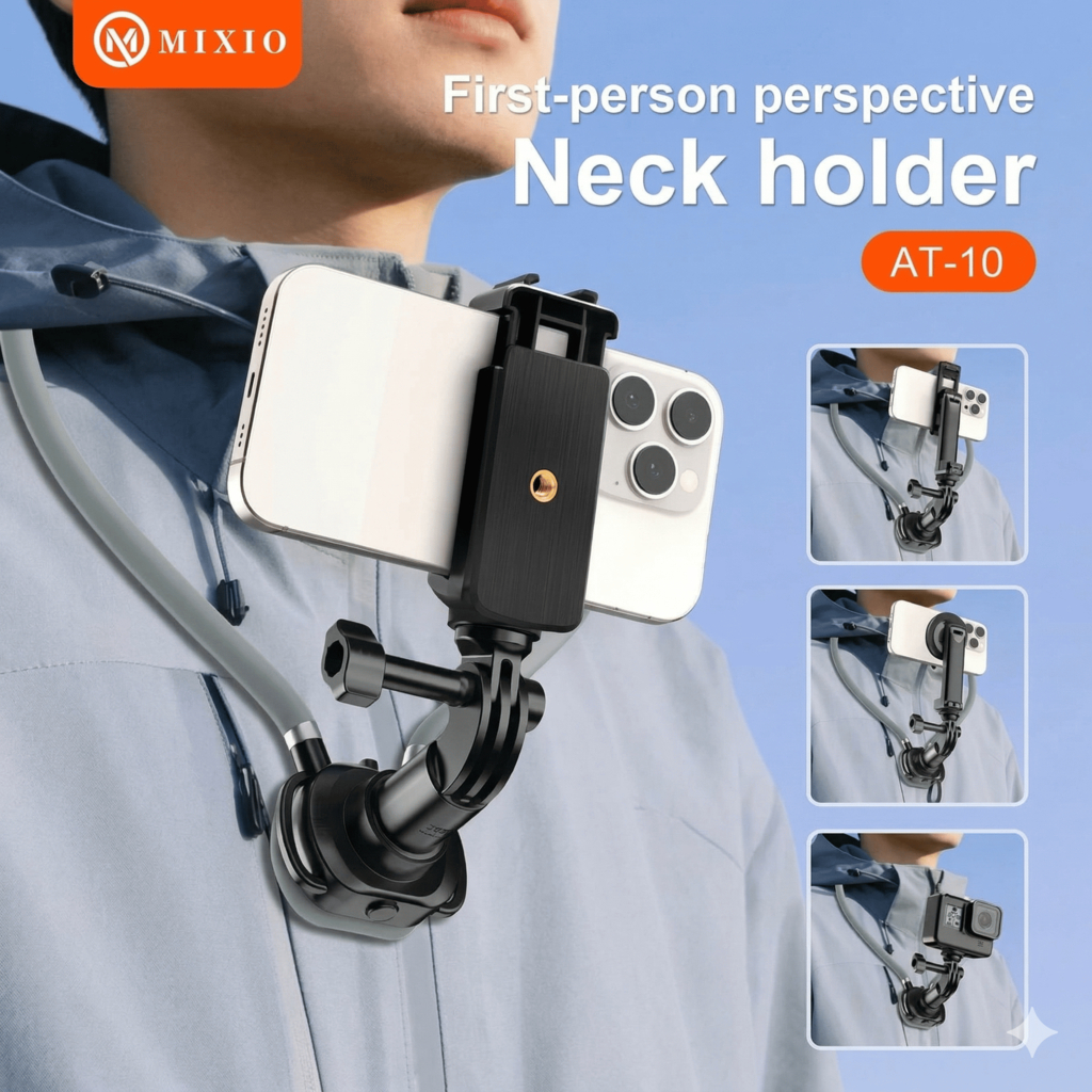 Neck Holder Go Pro Premium Magnetic | Holder Leher Magnet Kalung | Holder Go Pro Vlog