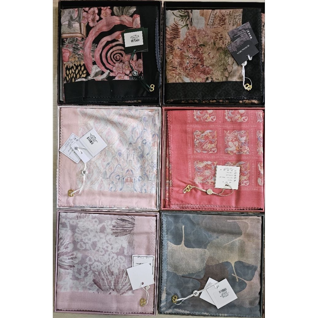 [READY] Buttonscarves XL / Syari Size Ginkgo, NY 4 Giving, Wonderland Black, Autograph,  Wave, Paris
