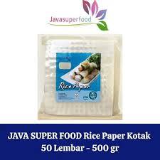 [METTA] pekanbaru/50 Lembar Rice Paper Kotak Java Super Food Kulit Lumpia Kotak