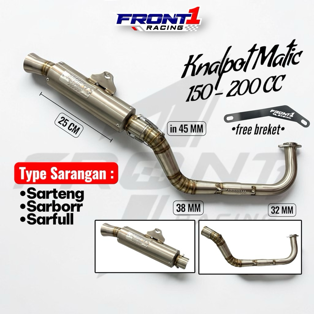 Knalpot FRONT1 Racing MIO BEAT VARIO SCOOPY 150-200 CC