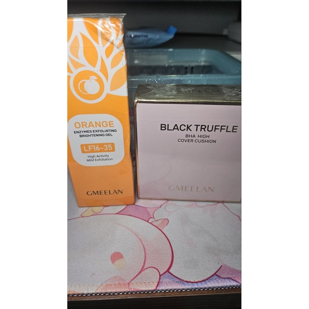 Gmeelan Pink Cushion + Orange Exfoliating Preloved