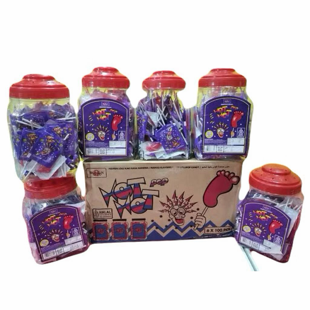 [ DUS ] PERMEN KAKI MERAH HOT HOTPOP / PERMEN KAKI / PERMEN JADUL