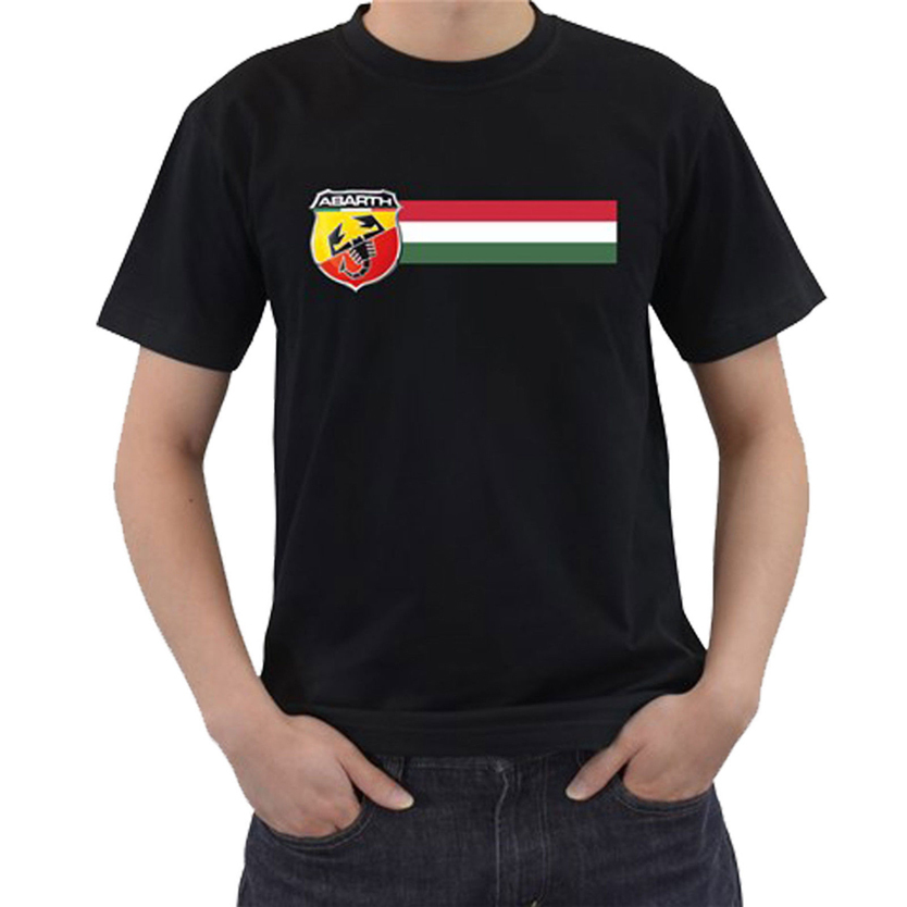Kaos FIAT ABARTH Italy Flag Drift Racing Drag 500 Course Tshirt 100% Cotton || Casual Unisex T-SHIRT
