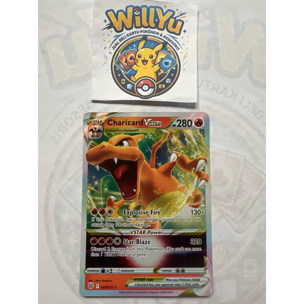 Charizard Vstar # 18/172 sword and shield pokemon