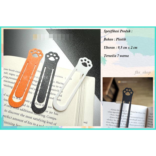 Pembatas Buku Paw Penanda Buku Magnet Bookmark Aesthetic Pembatas Buku Aesthetic Paw Bookmark