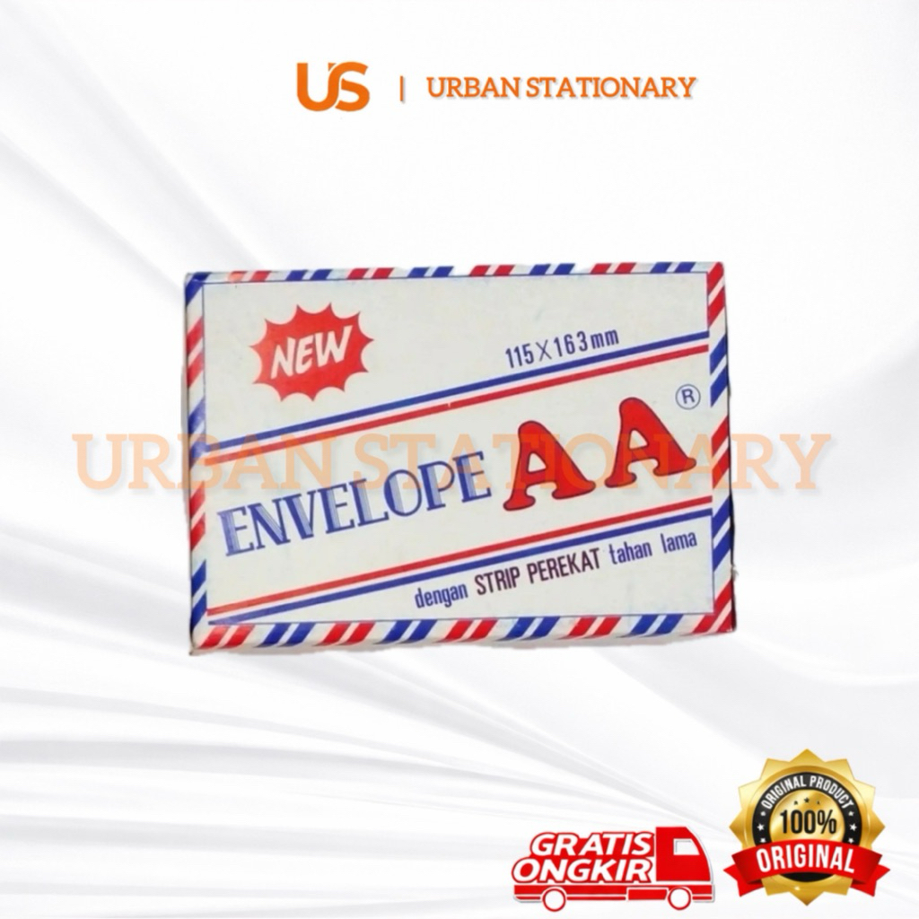 Amplop AA No.110 Tanggung Airmail Silicone Amplop Merah Biru
