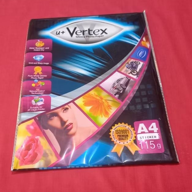 Vertex Glossy Photo Paper A4 Sticker 115 gr