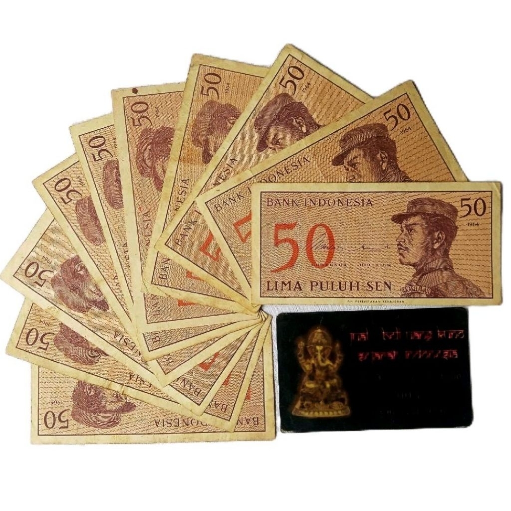 UANG 50 SEN 1964 DWIKORA 10 LEMBAR