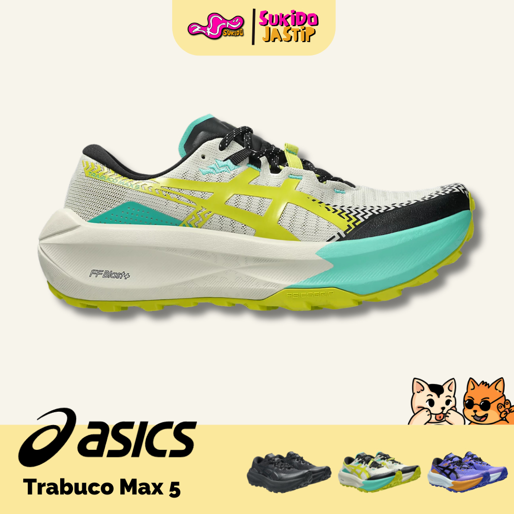 ASICS Trabuco Max 5 Original 100% Sepatu Trail Running Pria Wanita