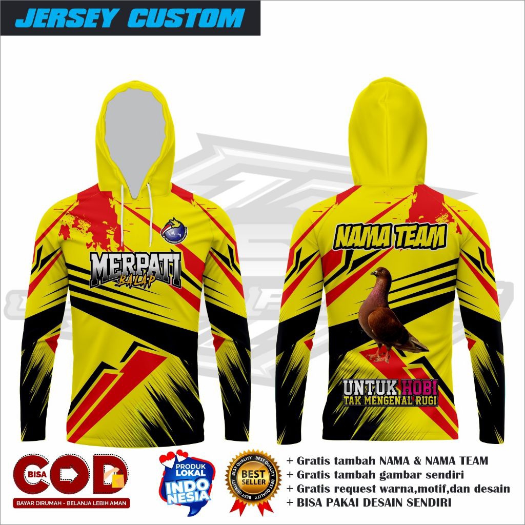 Jersey merpati/Jersey merpati custom/Jersey merpati bebas request desain